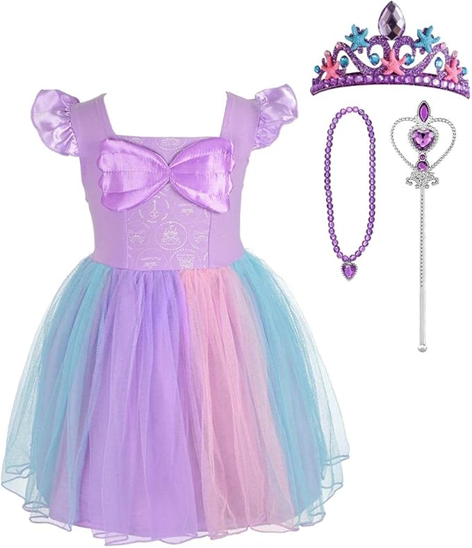 Dressy Daisy Princess Dress Up Clothes Halloween Fancy Party Tulle Skirt Summer Outfit for Baby & Toddler Girls