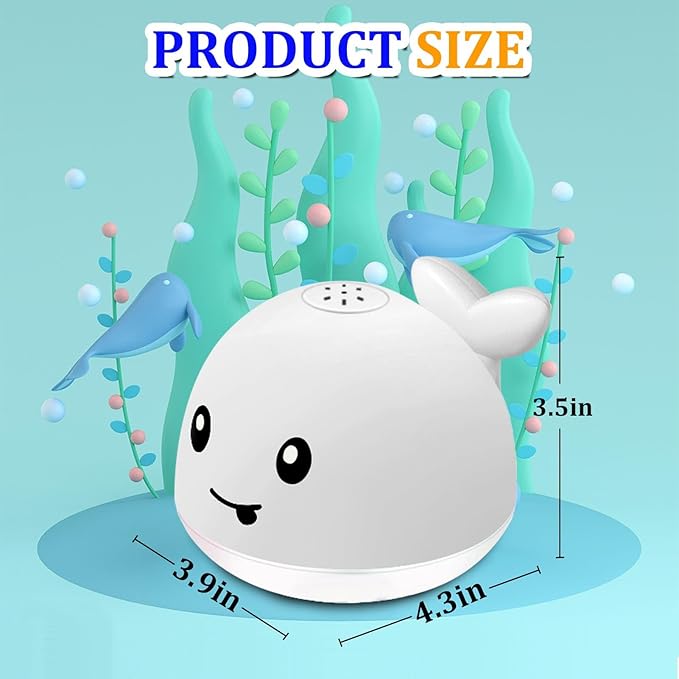 Light Up Toddler Bath Toys - Whale Water Spray Toy Infants Baby Toys 6-12-18 Months Bath Toys for Kids Ages 1-3 2-4 Bathtub Shower Water Pool Toys Bath Fountain Toy 1st Birthday Gifts for Boys Girls
