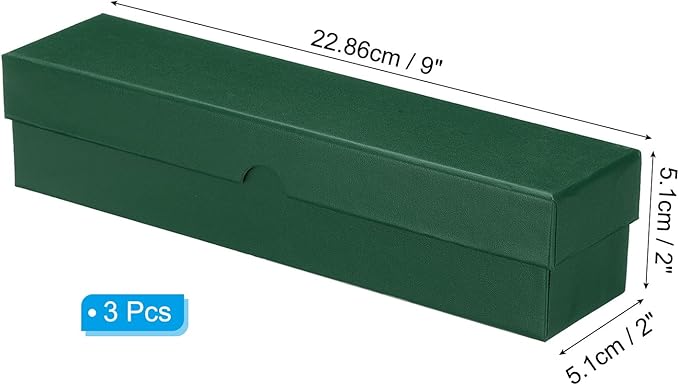 PATIKIL Coin Storage Box, Coin Collecting Cardboard for Collectors, Green, 3 Pcs