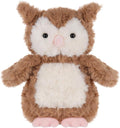 Apricot Lamb Flower Owl Plush Stuffed Animals for Kids, Soft Cute Plush Toys for Baby Girl and Boy, Fluffy Flower Owl Brown (Dark Brown)