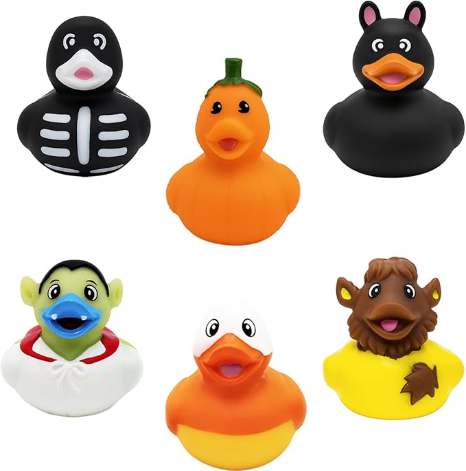 Halloween Rubber Duck Toy Duckies for Kids, Fun Bath Birthday Gifts Baby Showers Summer Beach and Pool Activity, 2" (100-Pack)
