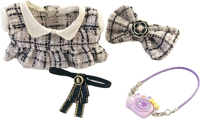 17cm Doll Clothes Set & Outfit Set for 17cm Dolls - Premium Fashion Dresses with Accessories, Luxury Chic Doll Clothing & Style Bundle,Just Clothes (Style-29)