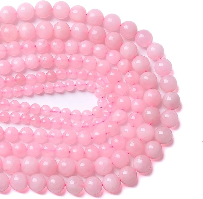 6MM 61PCS Natural Stone Brazilian Rose Quartz Crystal Beads for Jewelry Making DIY Bracelet