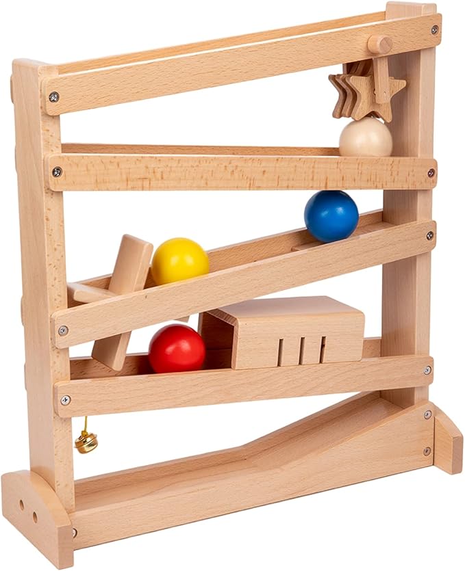 Adena Montessori Tracker Ball Drop Toys Wooden Toys for 1 2 3 Years Old Toddlers Montessori-Inspired Toys for Babies