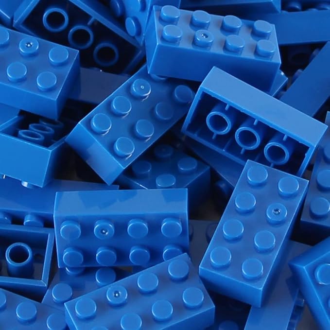 Feleph Basic Parts 320 Pieces 2x4 Blue Bricks Building Creative Play Blocks Set Toy for Kids Classic Combine with Major Brick Brands (Blue)