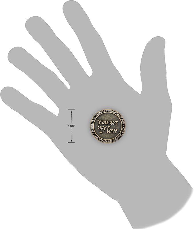 Romantic Love Expression Antique Gold Plated Pocket Coin for Date Night, You are My Love, with You Forever Won't Be Long Enough, Love Gift for Men & Women, from Him or Her