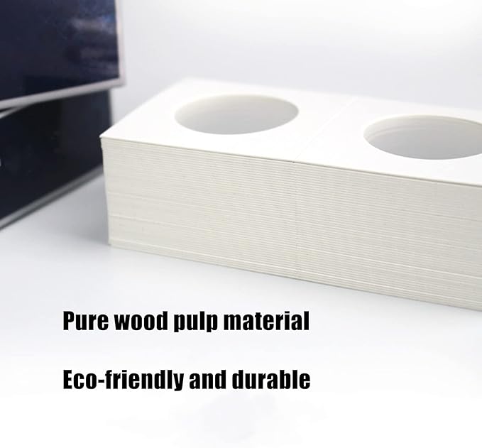MUDOR Upgraded Premium Coin Flips for Nickel, 200 Pack Cardboard Coin Holder, Mylar Coin Flips 2x2, Paper Coin Holders