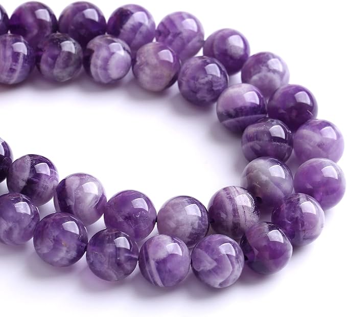 160PCS 4MM Purple Amethyst Dream Lace Beads Natural Quartz Crystal Stone Loose Beads for Jewelry Making DIY Bracelet Grade A+