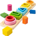 Montessori Toys for 1 2 3 Year Old Boys Girls-Wooden Sorting & Stacking Toys for Baby Toddlers,Educational Shape Color Sorter Preschool Kids Gifts…