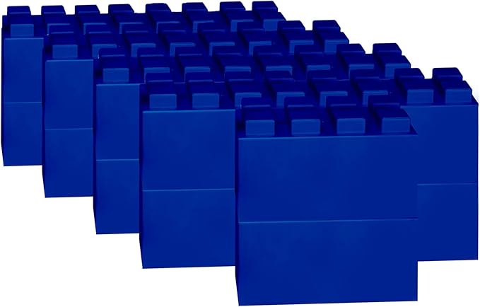 EverBlock 12' x 6' Full Size Plastic Modular Bulk Pack | Giant Building Blocks | Easy to Connect & Reuse | Indoor & Outdoor Use | Build Displays & Structures | Blue