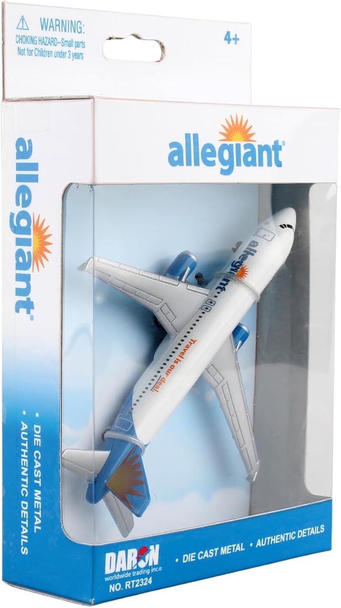 Daron Toy Airplane – Allegiant Air – Die-Cast Metal Model Airplane Toy with Plastic Parts for Kids Ages 3+