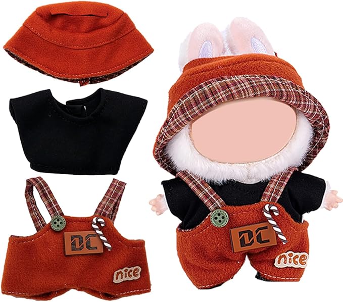 17cm Doll Clothes Set, Premium Jeans & Knitted Sweater Outfit for 17cm 15cm Dolls, Cute Dress Up Fashion, No Doll Included (Nice, 17cm/15cm)