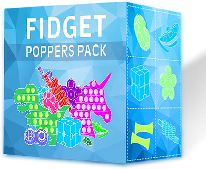 Fidget Toys, 120 Pack Fidgets Set Stocking Stuffers for Kids Party Favors Autism Sensory Toy Bulk Adults Kids Boys Girls Teens Stress Autistic ADHD Anxiety Carnival Treasure Classroom Prizes