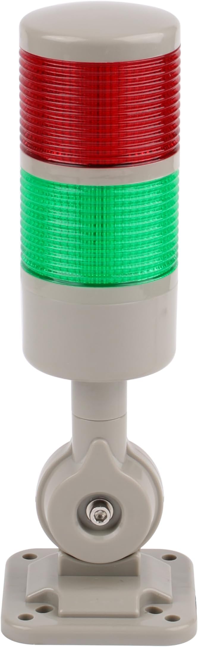 Led Signal Tower Stack Lights, Industrial Signal Warning Lights, Column Tower Lamp Andon Lights with Rotatable Base, Steady/Flashing Light Switchable, 110V 220V AC(2-Layer, no Buzzer)