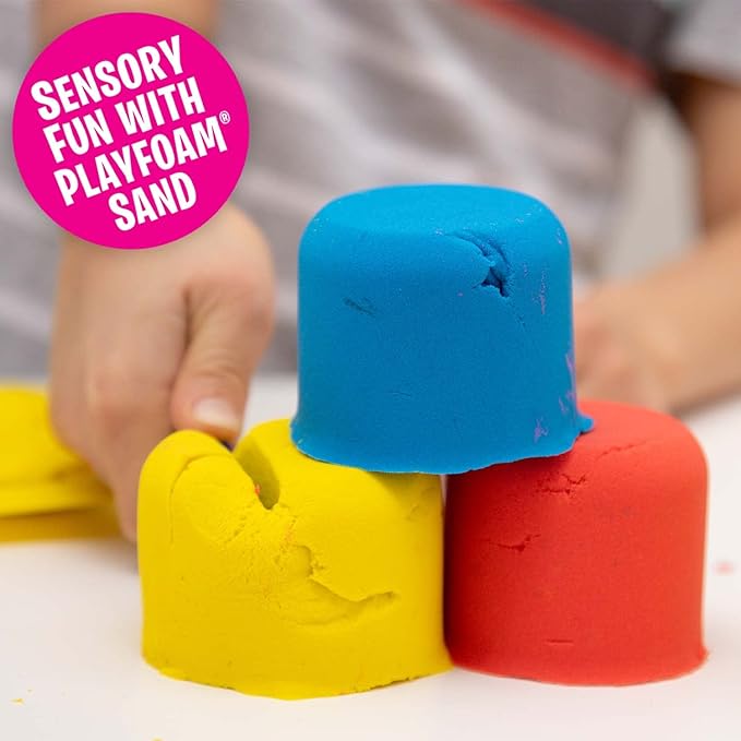 Educational Insights Playfoam Sand 8-Pack - Play Sand for Sensory Table, Squishy Sensory Bin Filler, Moldable Crafting Compound for Toddlers at Home or in The Classroom, Kids Ages 3+