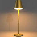 LED CordlessTable Lamp,4000mAh Rechargeable Battery Desk lamp,3 Level Brightness Portable Night Light, Minimalist Design, for Couple Dinner/Coffee Table/Restaurant/Bedroom(Bronze)