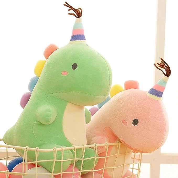 Stuffed Animal Plush Toys, Cute Dinosaur Toy, Soft Dino Plushies for Kids Plush Doll Gifts for Boys Girls (Pink, 9 Inch)