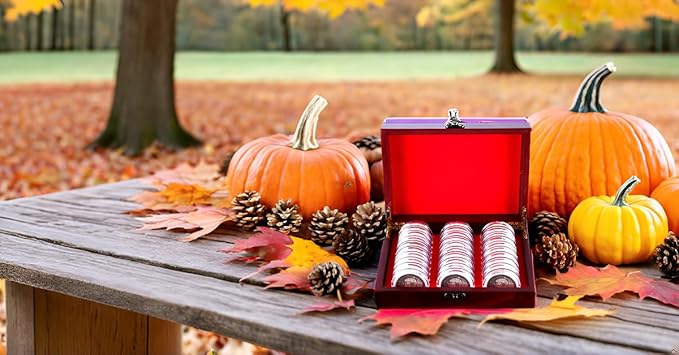 WANLIAN Wooden military challenge coin,universal commemorative collection box,silver dollar wooden box,storage box, plastic storage box and cardboard flip poker chip sports coin.