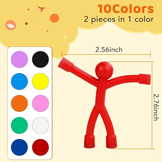 Magnetic Toys,Colourful Travel Toys,Magnetic Men,Magnet People,Fridge Magnets,Magnets for Kids,Whiteboard,Easter,Refrigerator,Office - 30Pack