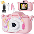X5 Kids Digital Camera, Pink, Unisex, 32GB SD Card, 8X Digital Zoom, Auto Focus, Cute Frames, Film Filters, Easy to Use, Durable Design