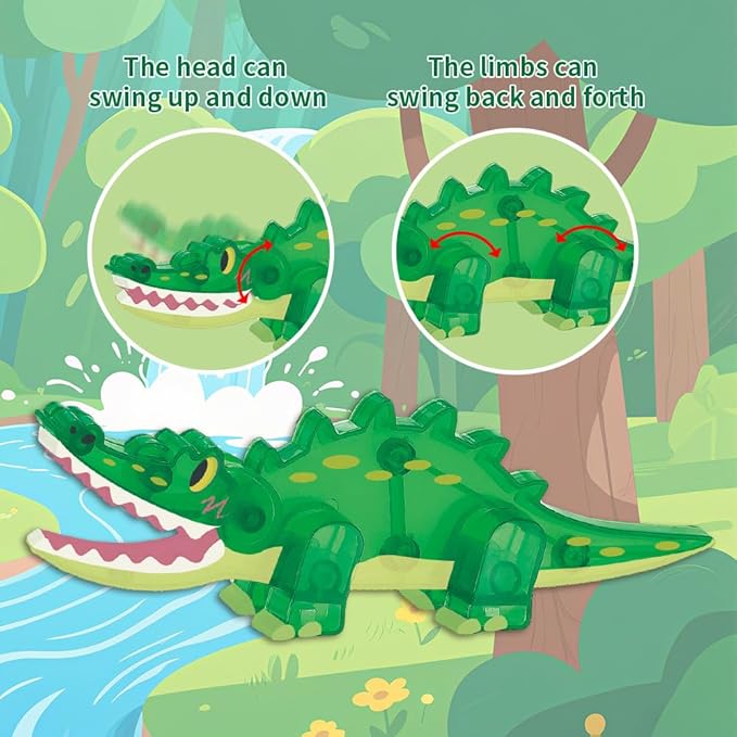 Magnetic Tiles Set Jungle Animals Theme Toys, Magnet Tiles Building Blocks Toys for Kids Ages 4-8