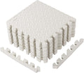 12 Tiles 12x12x1 inch EVA Interlocking Foam Floor Tiles Puzzle Exercise Mat Play Foam Mats for Boys Girls Baby Pets Home Classroom Nursery Gym (White)