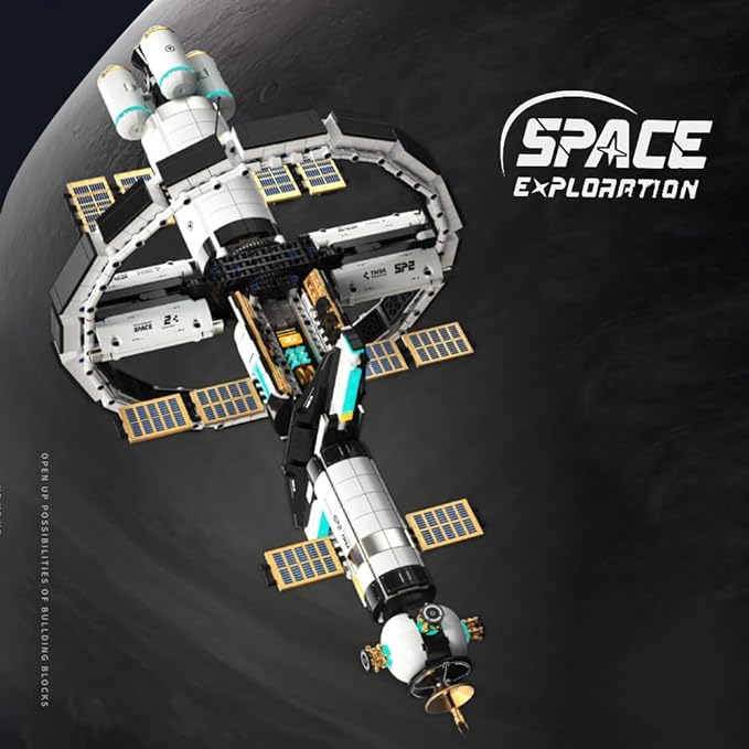 MISINI M6409 International Space Station Building Blocks Kit, 2221 PCS Creative Space Model Building Set, STEM Education Gift for Adults and Space Fans