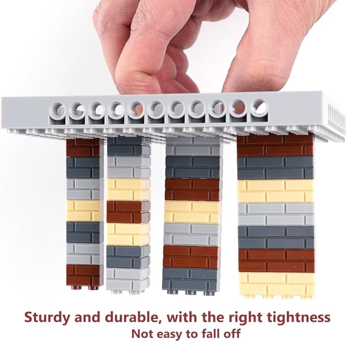 Wall Classic Bricks Parts and Pieces: 340 PCS Masonry Profile Accessories Building Block Sets(Mix)