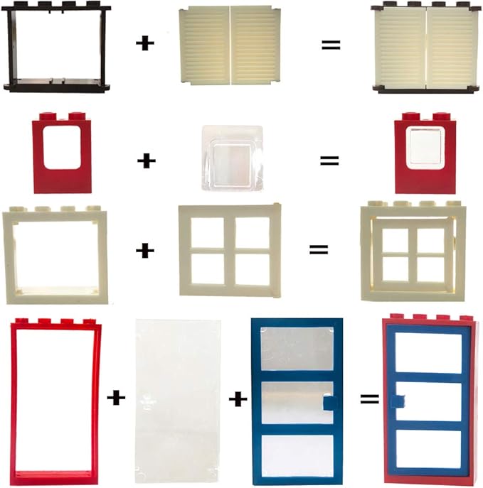 82 Piece Windows & Doors & Fences Sets Building Block Toy -Compatible Major Brands Children Gifts