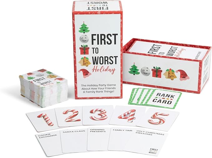 Holiday Edition Party Game - A Festive Card Game About How Your Friends & Family Rank Things for Kids, Teens, Adults, Families & Fun Parties with Polarizing Priorities
