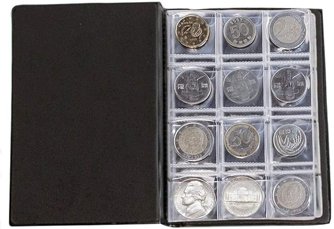 Uncle Paul Coin Album Coin Holder Coin Collection Book for Penny/Nickel/Dime/One pound/20 Pence/10 Pence 120 Pockets CS3712