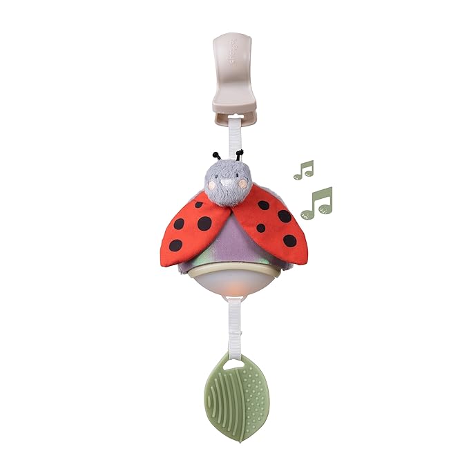 Taf Toys Music & Light Ladybug Take Along Toy, Portable Baby Sound Machine, Newborn Soother, Infant Musical Crib Mobile, Perfect for Tummy Time and Brain Development, Suitable for 0-6 Months