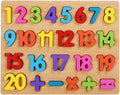 Wooden Puzzles for Toddlers, Alphabet and Number Puzzle, Preschool Educational Learning Toys with Chunky Wood ABC Puzzle Board, for Girls Boys Kindergarten