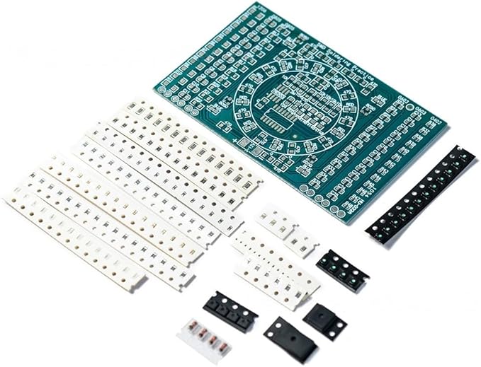 Surface-Mount Device(SMD) Soldering Practice Kit, Soldering Project Kit with Compoments and PCB, LED Chasing Lights, Perfect for Electronics Enthusiasts & Beginners