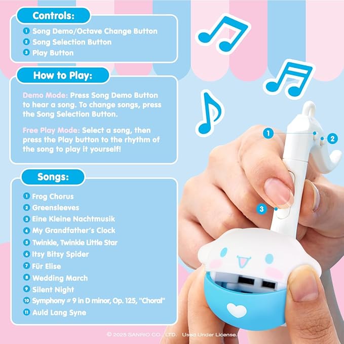 Otamatone Melody Hello Kitty and Friends Electronic Portable Music Instrument / Synthesizer Toy from Japan by Maywa Denki [English Instructions] - Cinnamoroll