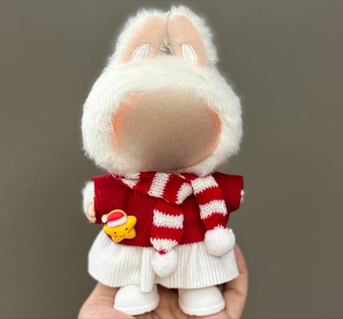17cm Doll Clothes Outfit Dress Up Suitable for 6.7 inch Hight , Accessories Suit No Doll Only Clothing Christmas Set (Set 3) 1 Shoes+1 Sweater+1skirt+1scarf