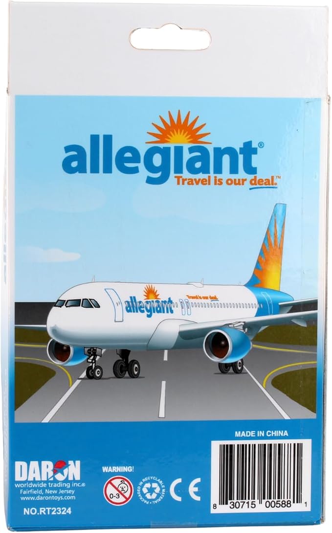 Daron Toy Airplane – Allegiant Air – Die-Cast Metal Model Airplane Toy with Plastic Parts for Kids Ages 3+