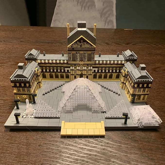 Louvre Museum Paris Micro Brick Building Set (3377 Pieces) – Landmark Model Educational Toy Gift for Kids and Adults
