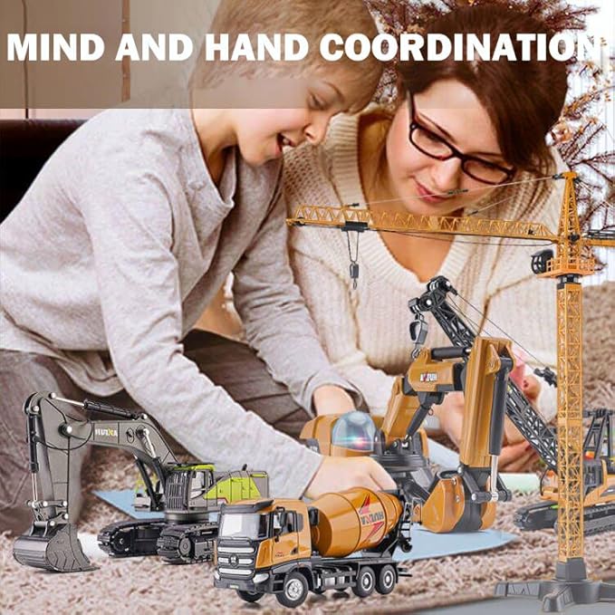 Gemini&Genius Construction Vehicle Cement Truck Toy for Kids, Heavy Duty Cement Mixer Truck for Pretend Play, 1/50 Scale Diecast Alloy Vehicles Toy for Kids
