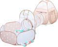 3 in 1 Kids Play Tent: with Baby Ball Pit and Play Tunnel - Children Indoor Outdoor Playhouse with Climbing Tunnel Toy for Toddlers - Boys Girls Birthday Gift for Year Old Child