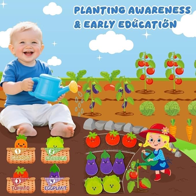 Farm Busy Book for Toddlers 1-3, Busy Book for Toddlers 3-5, Educational Farm Barn Animals Quiet Books with Finger Puppets, Montessori Portable Travel Learning Toys for 1 Year Old Boy Girl Gifts
