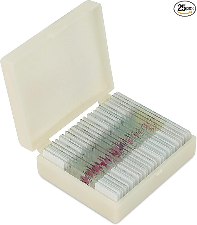 Mammal Anatomy Organ Tissue Specimens, 25 Similar to Human Tissue Prepared Microscope Slides Set for Students Hobbyists Beginners (Mammal Specimens)