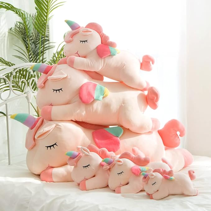 Unicorn Stuffed Animal, Soft Unicorn Plush Hugging Pillow Toy Gifts for Kids (Pink, 19.6 in)