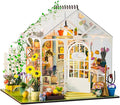 Flever DIY Miniature House Kit, Tiny Home Kit with LED Light, Mini House Build Craft Kits for Adults and Teens, Home Decor Creative Gift for Family/Friends(Sunshine Flower)