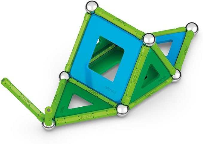 Geomag Classic Magnetic Toys for Kids Ages 5+, 52pc Educational STEM Magnets for Kids - Swiss-Made Magnetic Blocks, Tiles and Building Toys from 100% Recycled Plastic