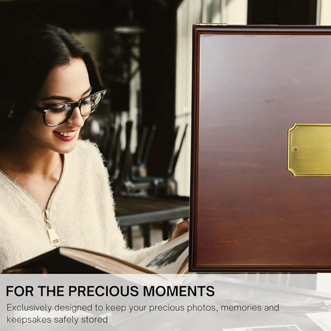 Antico Wooden Lockable Memory and Treasure Box for Keepsakes, Photos, Letters, Jewelry and More