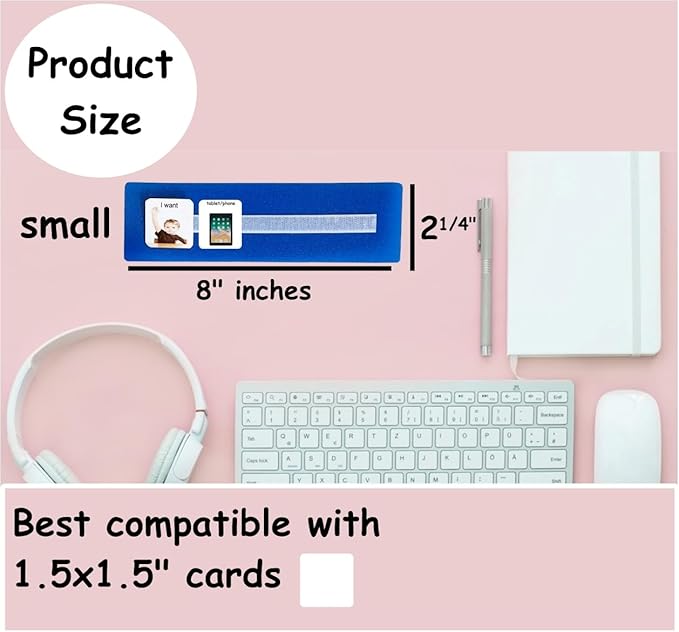 Smile4autism Small 2x8 Tools Perfect to Keep Your Loose Visual Picture Cards Organized. Autism ABA, ADHD, Language & Apraxia Aspergers (5 Sentence Strips)