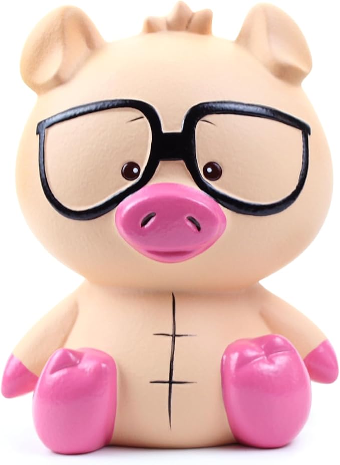 Winsterch Pig Piggy Bank for Boys and Girl,Ceramic Pig Bank Money Box Toy,Coin Bank Birthday Gifts for Kids