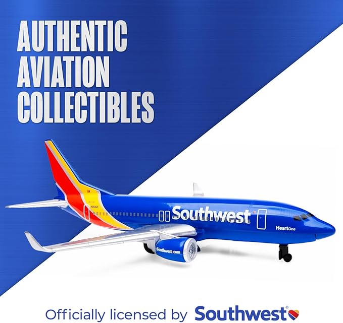 Daron Toy Airplane – Southwest Airlines – Die-Cast Metal Model Airplane Toy with Plastic Parts for Kids Ages 3+