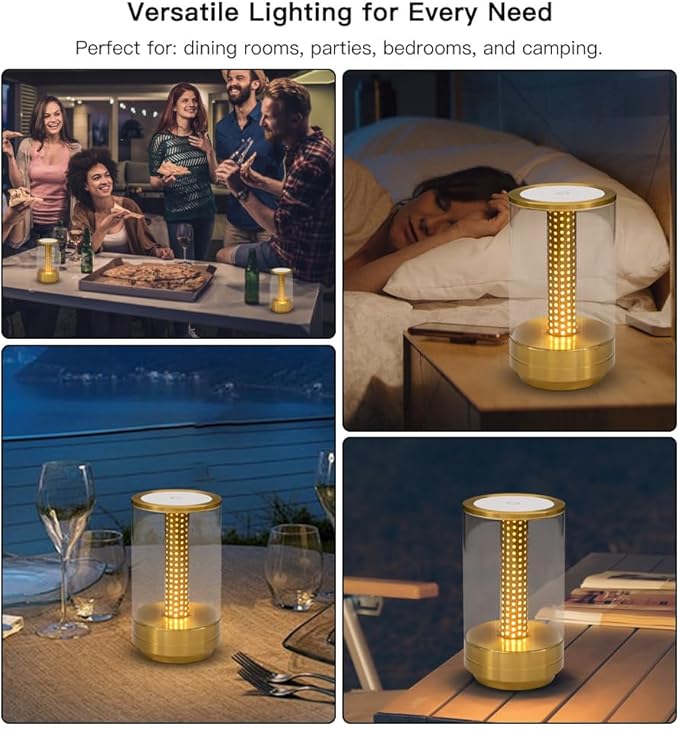 Creative LED Honeycomb Table Lamp (Gold)